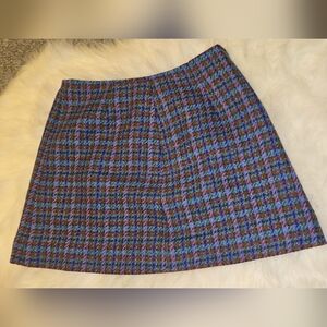 Vintage Woolen Plaid Mini Skirt